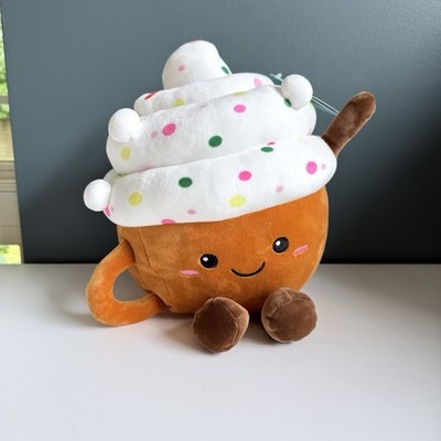 Hot Chocolate Cocoa Mug Cup Plush Rainbow Sprinkles Marshmallow NEW 12'' T69