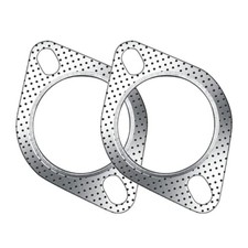 2 Pcs 2.5" Car Exhaust Gasket, 2 Bolt High Temp Exhaust Gasket Replacement