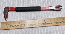 Crescent 9 Nail Puller Pry Bar Rubber Handle Tool Crescent 9 Nail Puller Pry Bar Rubber Handle Tool