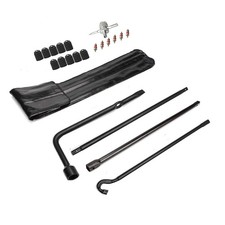 Dr.Roc Spare Tire Tool Kit with Jack Handle and Wheel Lug black
