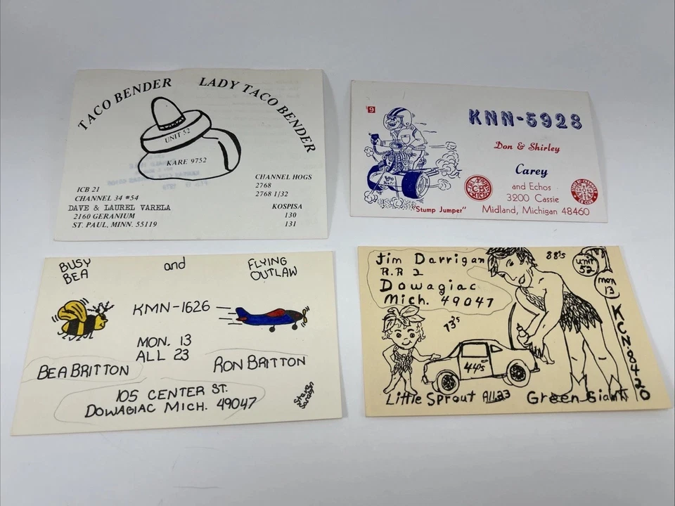 HUGE Lot 750+ Vintage QSL CB Radio Cards 60s 70s 80s Colorful Citizen Amateur - Image 3 of 4