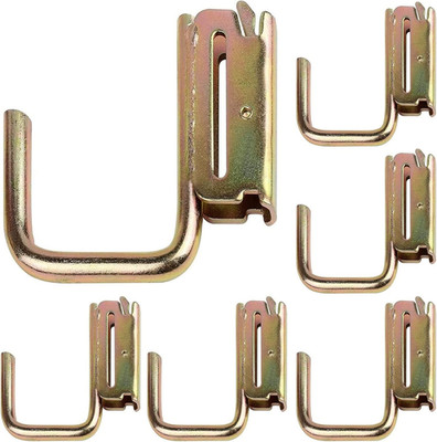 6 Pack E-Track Steel J-Hooks,Tie-Down Accessories W/E-Track Spring Fitting Attac