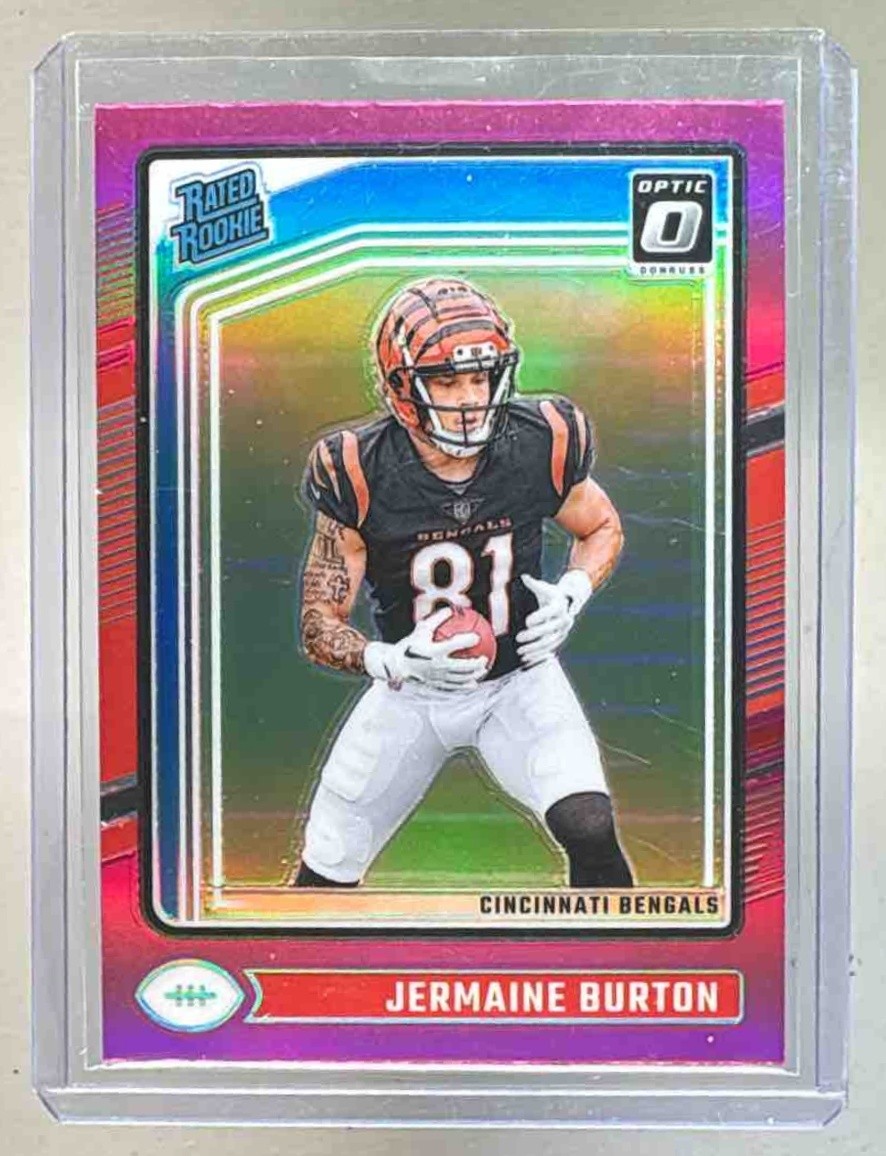 Jermaine Burton 2024 Panini Donruss Optic #251 Pink Rated Rookie
