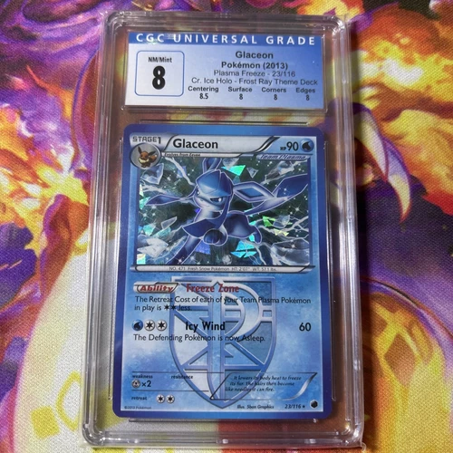 Glaceon - Pokemon 23/116 Plasma Freeze - Holo 2013 #23 - CGC 8 NM/Mint