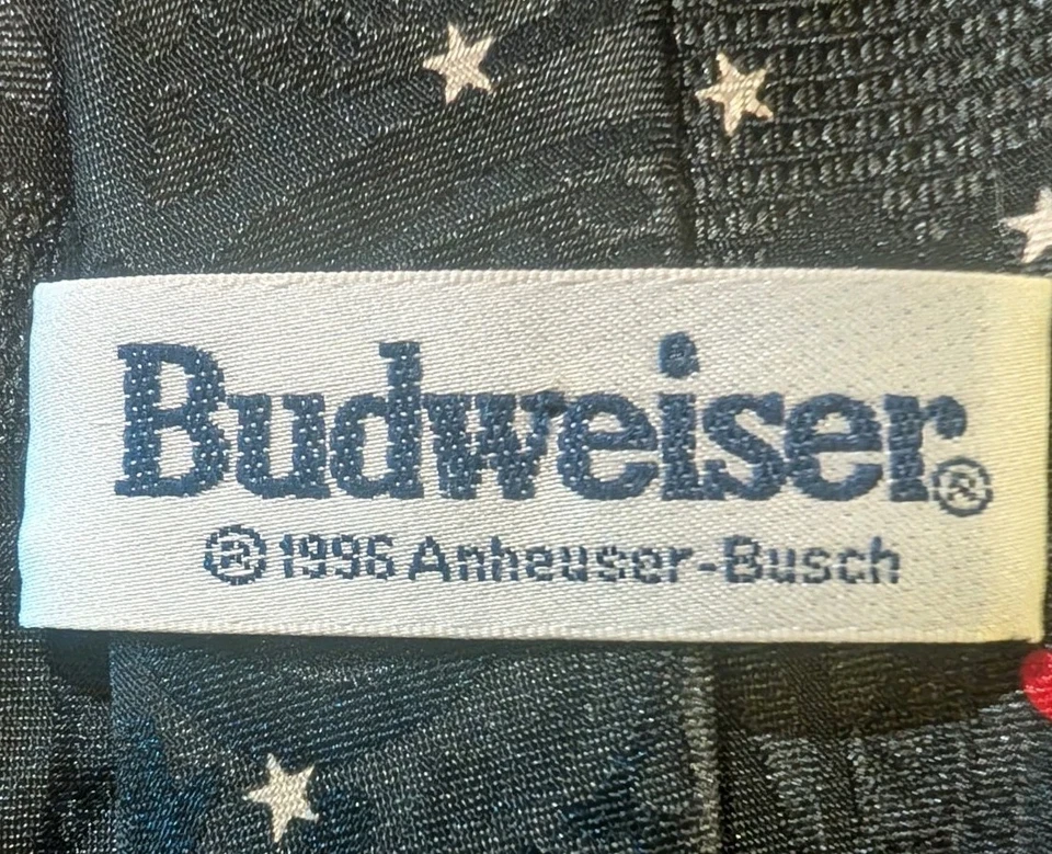 Budweiser Anheuser Busch Sapo Masculino Azul Eu Te Amo Homem! Hearts Stars 1996 - Imagem 3 de 4