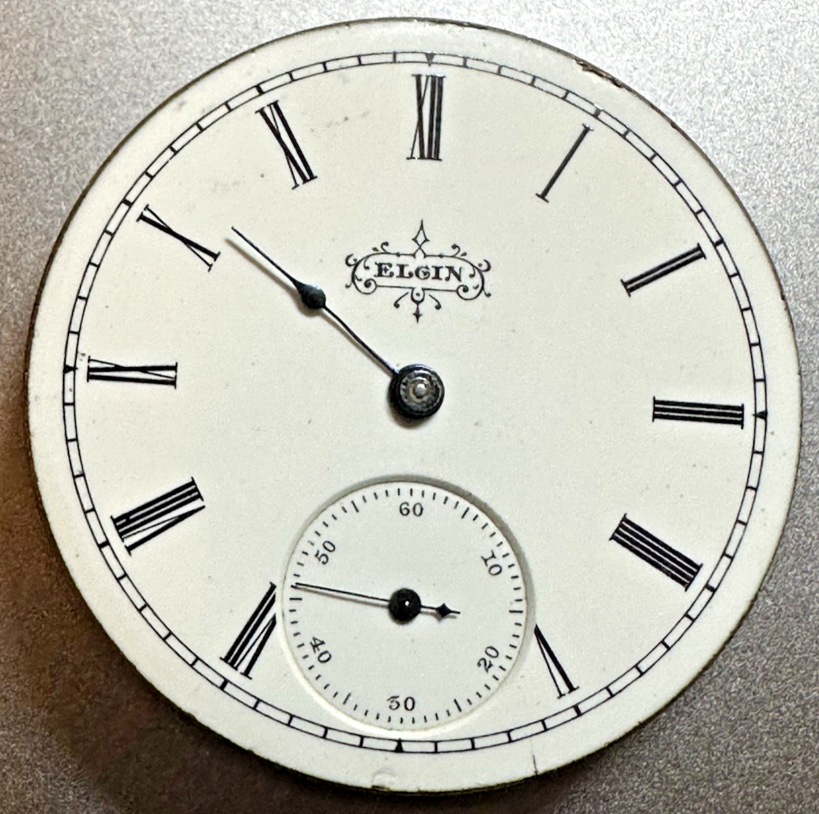 Size 1895 ELGIN 11J Gr 118 Pocket Watch Movement Dial Hands