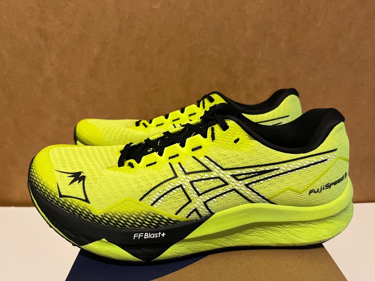 Asics Fujispeed 3 Safety Yellow Neon Volt Black sz 10 Carbon Fiber
