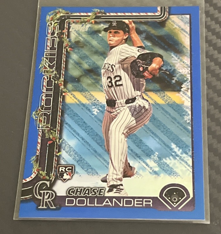 2025 Topps Holiday Chase Dollander #H130 Holiday Blue Metallic Glitter