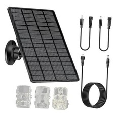 Solar Panel 6W for Trail Camera,Solar Kit Build-in 6000mAh Rechargeable