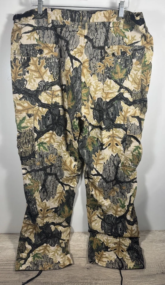 Vintage Men's XL USA Made Predator Camo Cargo Hunting Pants Adjustable Waist - Image 4 of 4