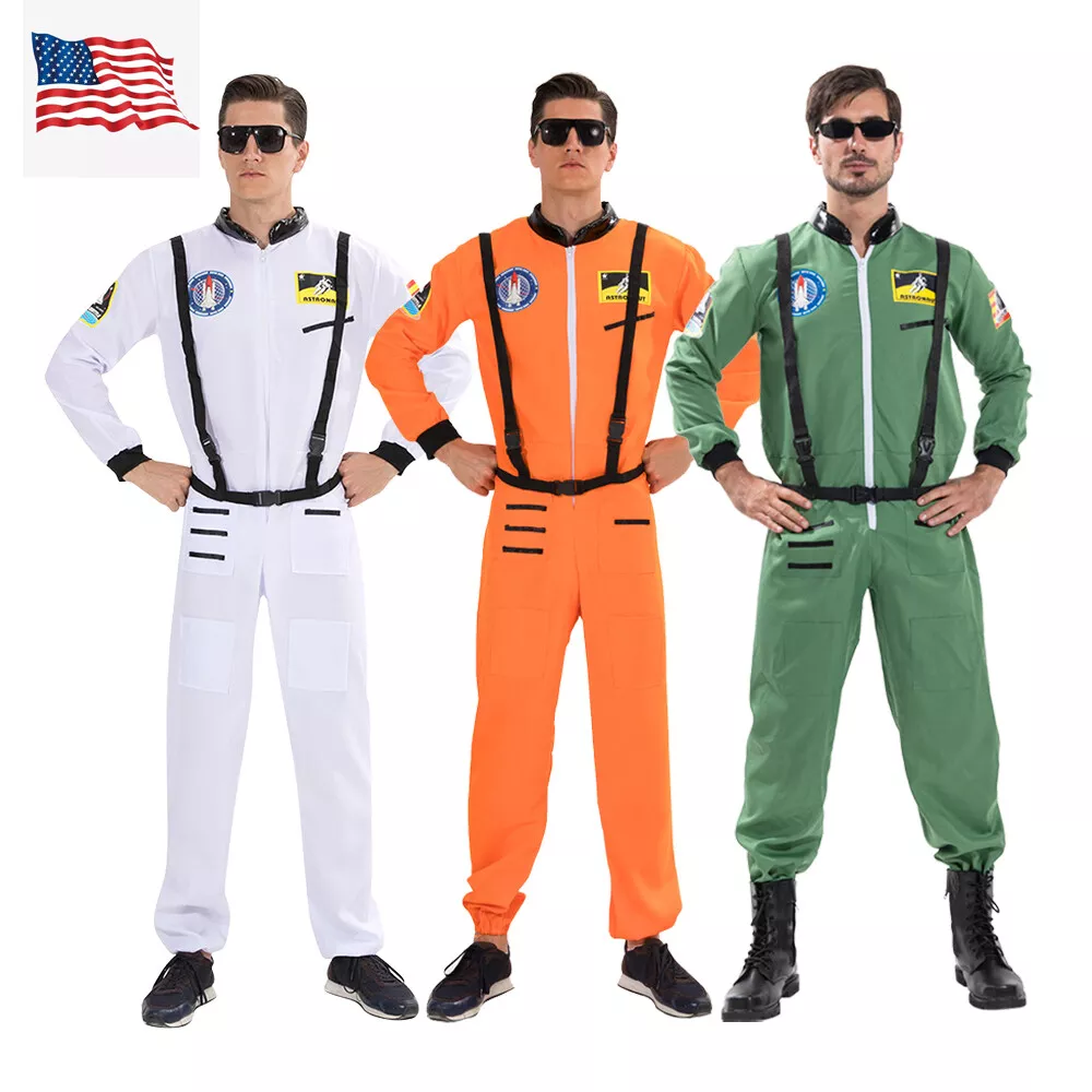 Underwraps Astronaut Orange NASA Adult Plus Teen Mens Halloween Costume US