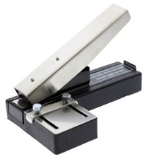 Heavy Duty Stapler Style ID Badge Slot Hole Punch Rectangle with Guides  Grip