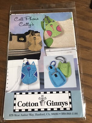 Cotton Ginnys Sewing Pattern Cat Bag Cell Phone Cattys | eBay