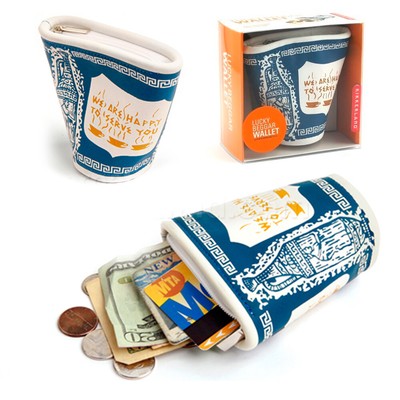 Kikkerland Lucky Beggar Wallet New York Coffee Cup Faux Leather Coin Card Purse (7795735142455)