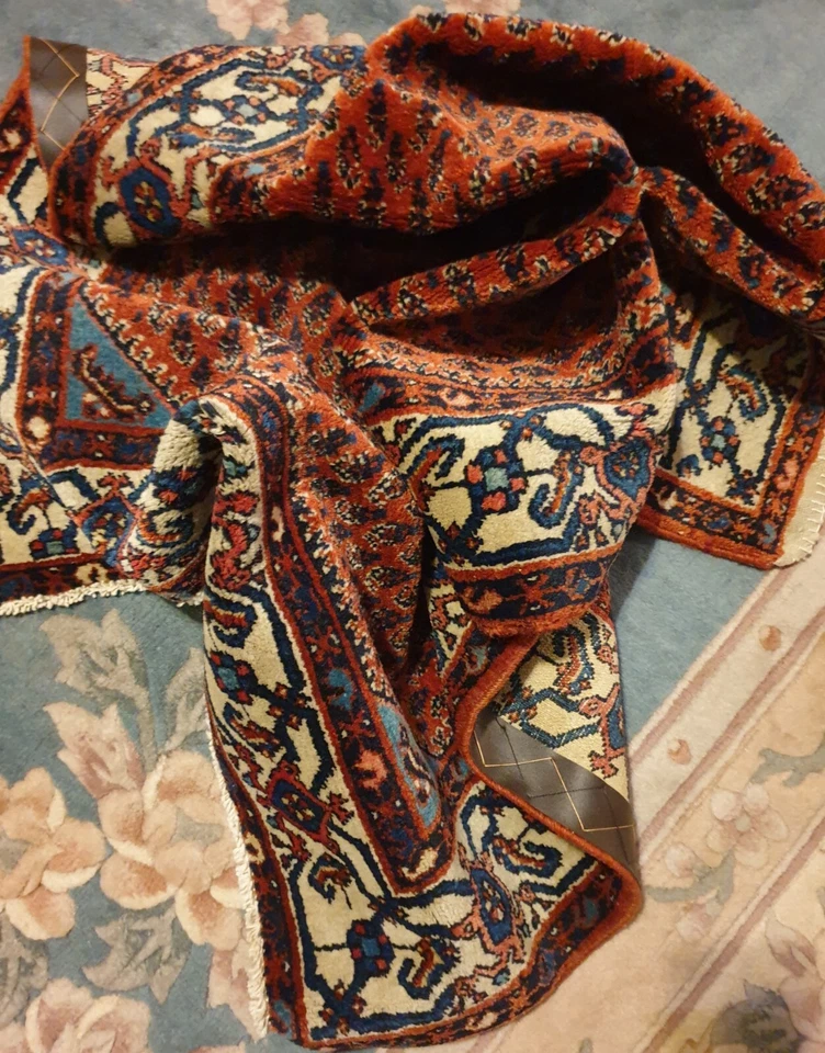 Feiner Handgeknüpfter Antiker Perser Orientteppich 81× 129cm Vintage Traditionel - Bild 1 von 4