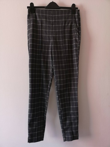 Trousers ladies 8 Tu grey white squares 