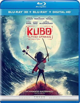 Kubo and the Two Strings [Blu-ray 3D + Blu-ray) New Free Shipping W/SLIPCOVER