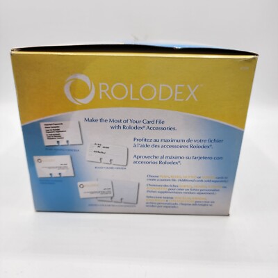 Rolodex Rotary Business Card File Black w/ 200 Slotted Cards Model