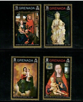 Grenada 1972 - Christmas Art - Set of 4 Stamps - Scott #434-7 - MNH | eBay