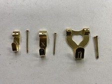 Picture Hooks Brass Hanging Single Double heavy duty with hardened nails pins
