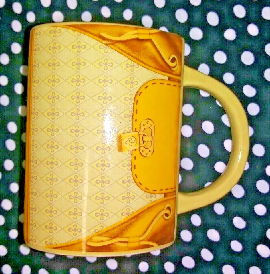 NUEVO Novedad Taza de Café Bolso-Diseño Divertido Ganz Regalo Navidad Amarillo Mostaza Foto 2 de 4