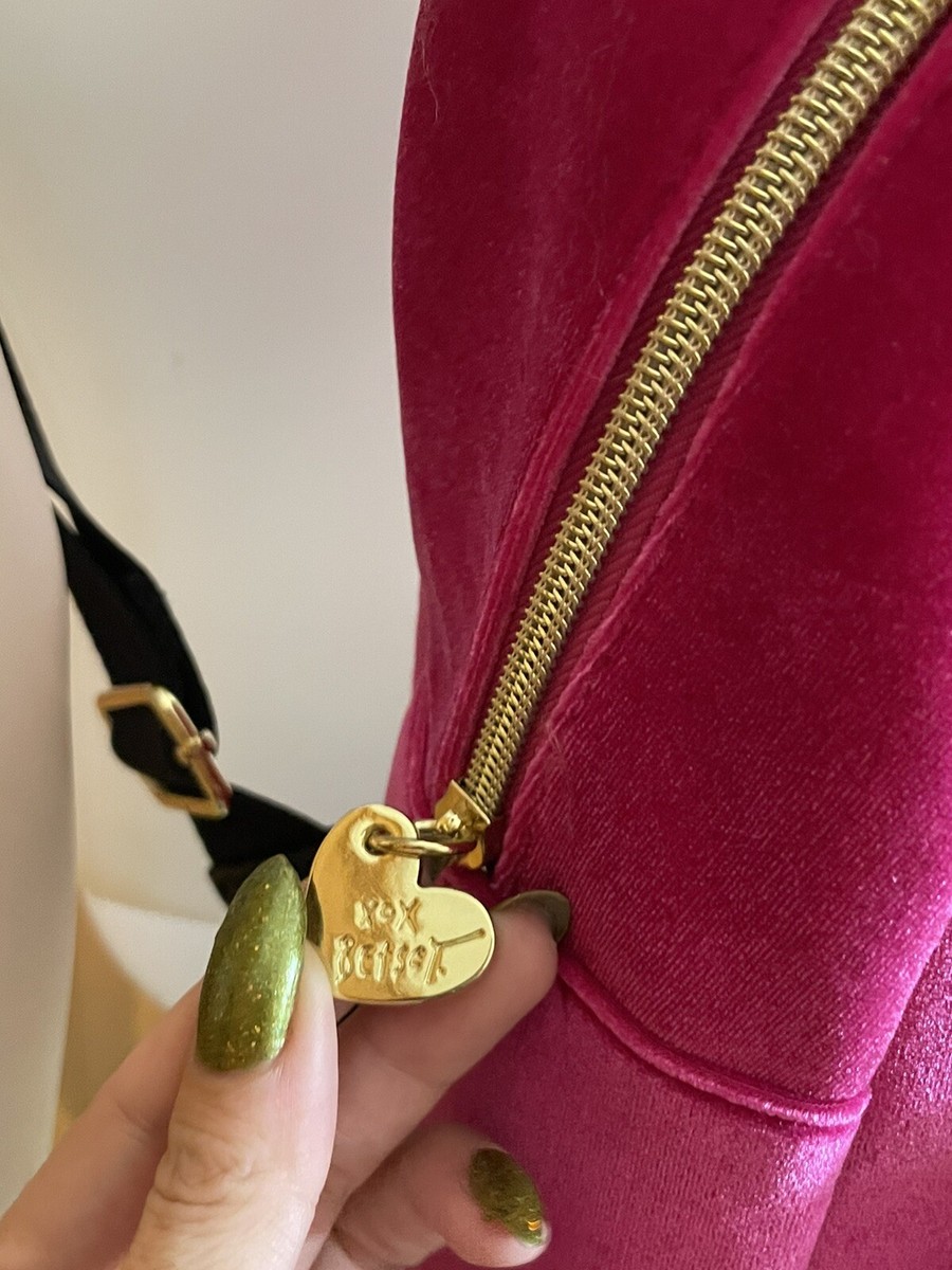 NWT BETSEY JOHNSON HOT PINK VELVET CAT BACKPACK MSRP $108 | eBay display picture 3