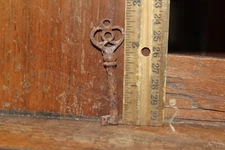 Antique Steel Skeleton  Key Hollow Barrel Approx 3.5mm Rusty