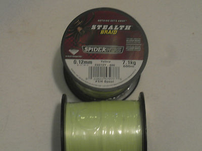 SPIDERWIRE STEALTH BRAID 600m-012mm-7,1 kg-GELB-