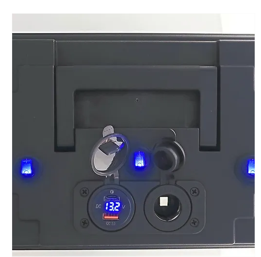 12 volt ice fishing power box Bold North Outdoors Power2Go300 30ah Ice Hole Power Box