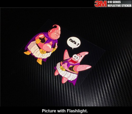 Reflective Funny Buu dragon ball JDM Car Sticker #B03 - Picture 2 of 2