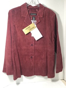 maroon suede blazer
