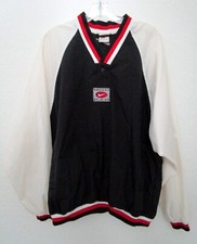 Vintage 90's Swoosh by NIKE Pullover Windbreaker M Colorblock Black Ivory Red