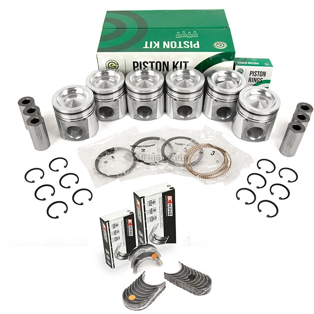 Full Gasket Set Pistons Bearings Fit 98-02 Dodge Ram 5.9L Diesel L6 OHV 24v - Image 3 of 4