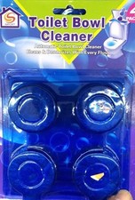 4 Blue  Bleach Toilet Bowl Tank Cleaning Tablets Cleaner BEST SELLER