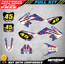 Custom Decal Kit HAWK STYLE Honda CRF 50 2004 - 2021 stickers decals graphics