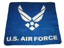 U.S. Air Force Wings Blue 50"x60" Polar Fleece Blanket Throw Soft (New)