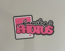 Family Photos Handmade Scrapbook Title Paper Pierced Die Cut