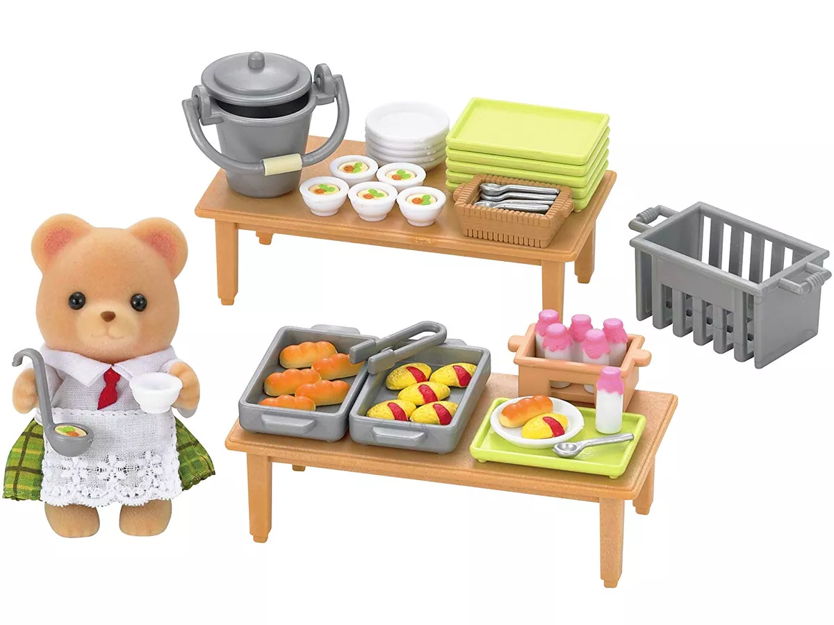 School lunch store set sylvanian