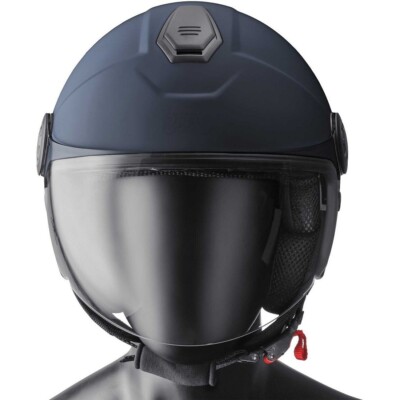 CASCO HELMET MOTO 22.06 JET GMS GELATO DOPPIA VISIERA MORA DARK BLU TG M