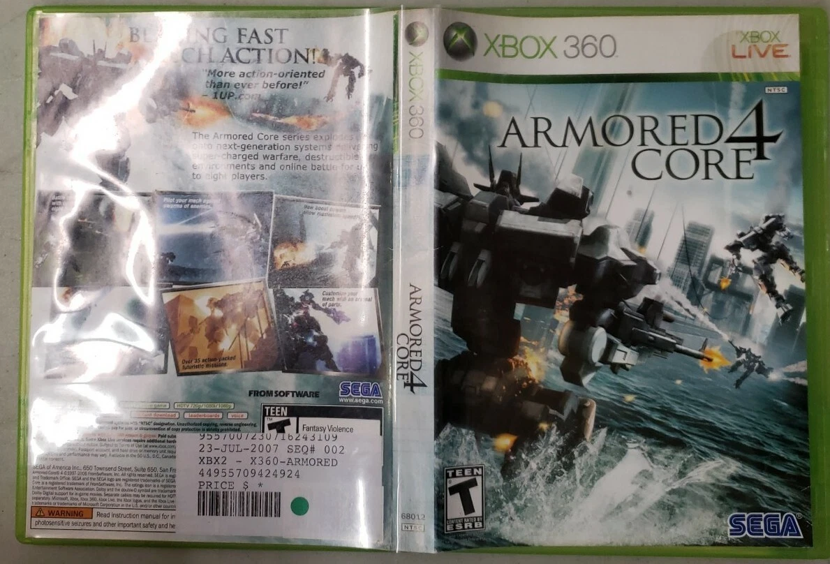 Armored core hotsell 4 xbox 360
