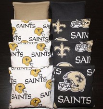 All Weather "NEW ORLEANS SAINTS" Cornhole Bean Bags Resin Filled Waterproof