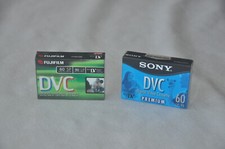 Lot of Two 2 DVC 60 Digital Video Cassette Tapes Sony and FujiFilm , New