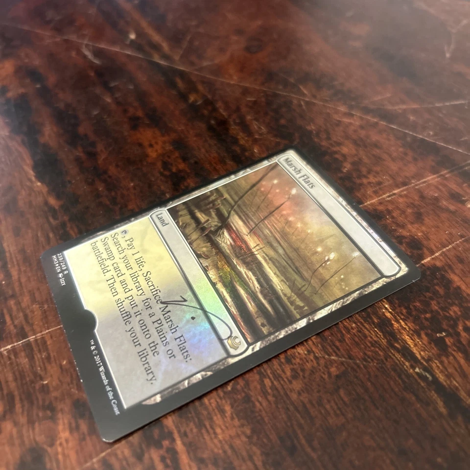 MTG Magic Marsh Flats FOIL Signed AP Modern Masters 2017 Izzy Embellished 1/1 - Image 4 of 4