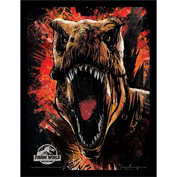 Jurassic Park Gerahmtes Bild Jurassic World Fallen Kingdom T-Rex Sketch-image