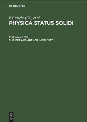 E. Borchardt | Subject and Author Index 1987 | Buch | Englisch (1988)