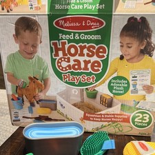 Melissa  Doug Feed  Groom Horse Care Play Set