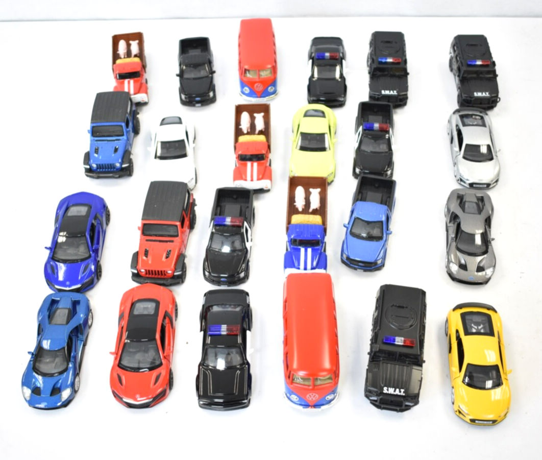 Jacent Die Cast Assortment 24 Pack Mini Toy Cars Assorted Vehicles