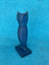 Sascha Brastoff Sascha B Resin Animal Blue Owl 14 1/2" Tall MCM