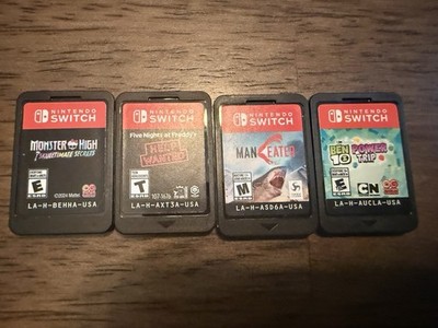 Nintendo Switch 4 Game Bundle - Monster High, FNAF Help Wanted, Maneater, Ben 10