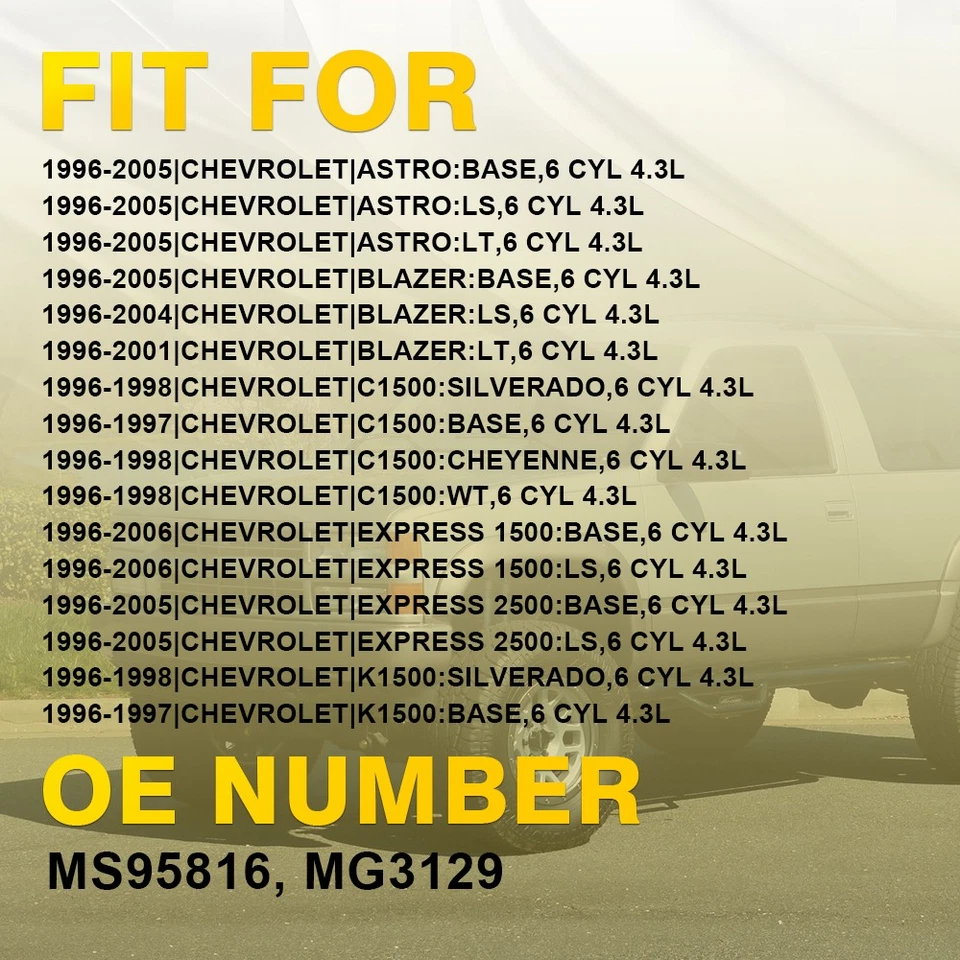 Junta plenum colector MG3129 para 96-06 Chevrolet GMC Astro Blazer 4,3 L OHV A Foto 2 de 4